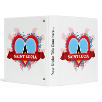 Vintage I Love Saint Lucia 3 Ring Binders