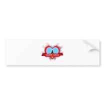Vintage I Love Saint Lucia Bumper Sticker