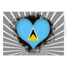 Vintage I Love Saint Lucia Card