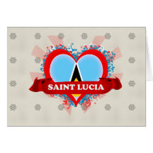 Vintage I Love Saint Lucia Greeting Cards