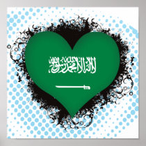 Vintage I Love Saudi Arabia Print