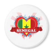 Vintage I Love Senegal Refrigerator Magnets