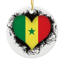 Vintage I Love Senegal Christmas Ornament