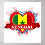 Vintage I Love Senegal Poster