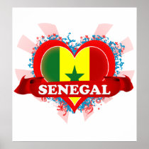 Vintage I Love Senegal Poster