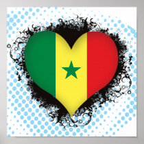 Vintage I Love Senegal Print