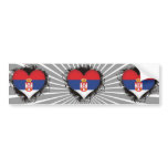 Vintage I Love Serbia Bumper Sticker