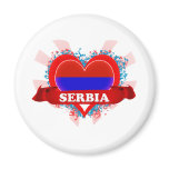 Vintage I Love Serbia Fridge Magnets