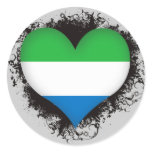 Vintage I Love Sierra Leone Sticker
