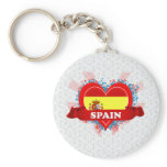 Vintage I Love Spain Keychain