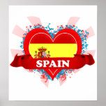 Vintage I Love Spain Poster