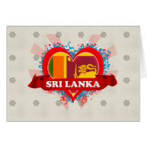 Vintage I Love Sri Lanka Card
