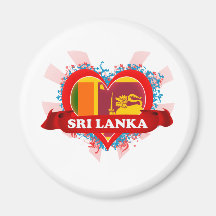 Vintage I Love Sri Lanka Fridge Magnet