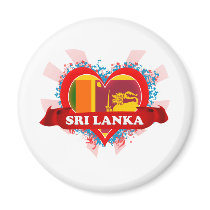 Vintage I Love Sri Lanka Fridge Magnet