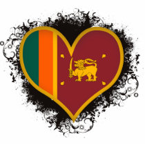 Vintage I Love Sri Lanka Photo Cut Out