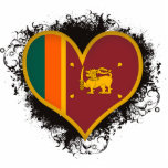 Vintage I Love Sri Lanka Photo Cut Out