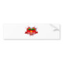 Vintage I Love Suriname Bumper Sticker