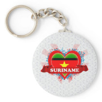 Vintage I Love Suriname Key Chains