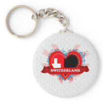 Vintage I Love Switzerland Keychain