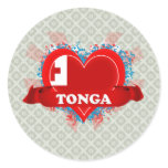 Vintage I Love Tonga stickers
