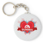 Vintage I Love Tunisia Key Chains
