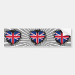 Vintage I Love United Kingdom Bumper Stickers