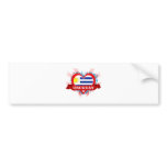 Vintage I Love Uruguay Bumper Sticker
