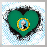 Vintage I Love Washington Poster