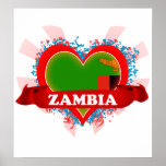 Vintage I Love Zambia posters
