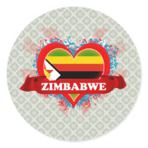 Vintage I Love Zimbabwe Sticker