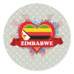 Vintage I Love Zimbabwe stickers