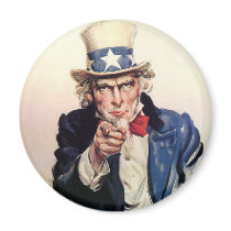Vintage "I Want You" US Army Uncle Sam Magnets