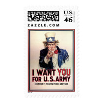 Vintage "I Want You" US Army Uncle Sam Postage