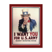 Vintage "I Want You" US Army Uncle Sam Post Cards