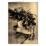 Vintage Ice Skates Greeting Card