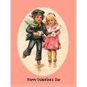 Vintage Ice Skating Couple - Valentine's Day postcard