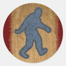 Vintage ido de Squatchin Pegatinas Redondas