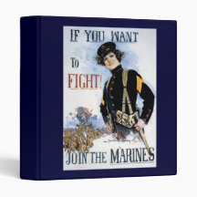 Vintage If you want to fight recruiting poster 3 Ring Binders