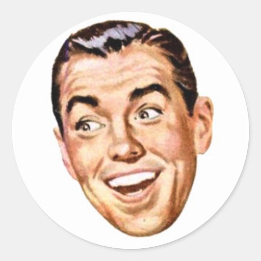 Vintage Illustrated Person 1 Sticker Zazzle