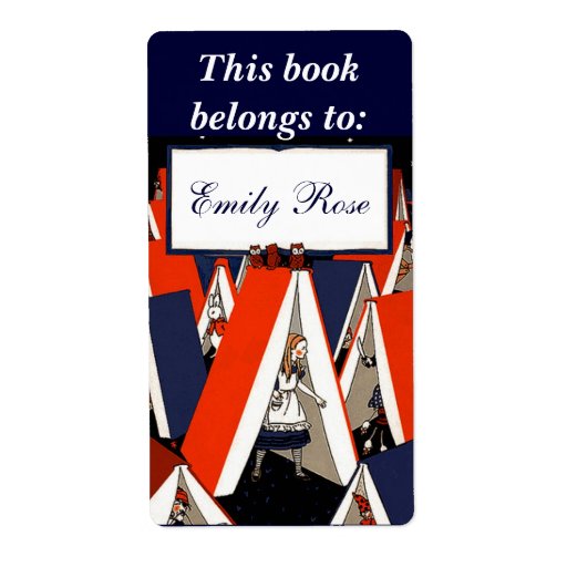 Vintage illustration bookplate custom shipping labels