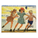 Vintage Illustration Children Calendar calendar