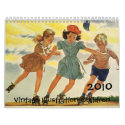 Vintage Illustration Children Calendar by YesterdayCafe Vintage Illustration Children Calendar