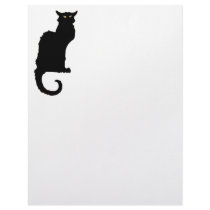 Vintage Illustration Halloween Black Cat Personalized Letterhead