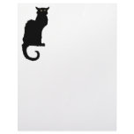 Vintage Illustration Halloween Black Cat Personalized Letterhead