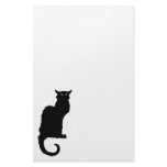 Vintage Illustration Halloween Black Cat Stationery