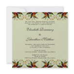 Vintage Illustration Hummingbirds Wedding Custom Announcements