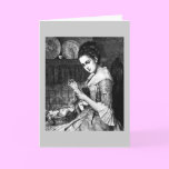 Vintage Image of Lady Sewing Greeting Card cards