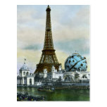 Vintage Image of Paris and Eiffel Tower Post Card