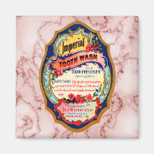 Vintage Imperial Tooth Wash Label Magnet
