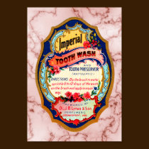 Vintage Imperial Tooth Wash Label Poster posters